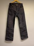 16,7oz selvage denim flared jeans