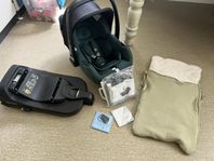Maxi Cosi CabrioFix med IsoFix + regnskydd + vinteröverdrag