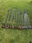 	Vintage golfset – Titleist, Spalding, Wilson – 14 klubb