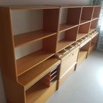 Bokhylla i bok 4 sektioner inkl. hurtsar och skrivbord