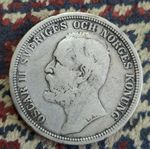 Tvåkrona 1890! 80 % silver!