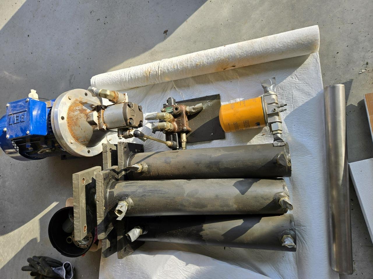 hydraul pump, motor och kolvar
