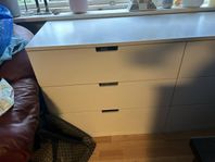 Vit byrå, 6 lådor