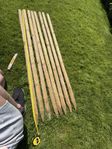 Trästolpar Tryckimpregnerade NYA 8st