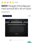 Kompaktugn Siemens iQ500 Inbyggd mikrovågsugn med varmluft