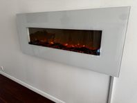 Elkamin med 1600W värmare vägghängd