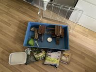 hamsterbur, foder & tillbehör