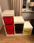 hylla ikea trofast med lådor