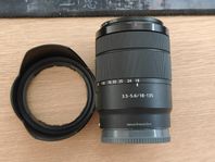 Sony E 3.5-5.6/18-135mm lens with a UV filter