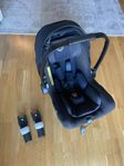 Bugaboo turtle air nuna babyskydd + Isofix + adapter svart 