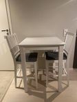 Bar height table and chairs (2) 