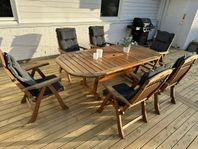 Hillerstorp trädgårdsmöbel 9 delar