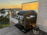 Weber gasolgrill ink gasolflaska, täcke och matta