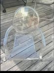Transparenta BARN stolar, likt kartell Philippe Starck