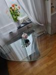 Exklusivt marmorbord med glasbordsskiva, unikt designbord