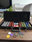 Texas Hold’em Pokerset 500 Brickor Chips med Kortlek & Vä
