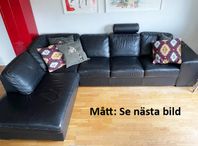 4-sits skinnsoffa med schäslong