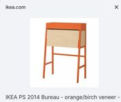 orange skrivbord - sekretär