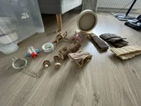 Stor hamster bur med mycket tillbehör 