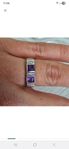 18k vitguld ring med ametister och diamanter
