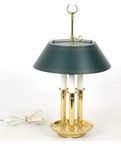 Retro stor 3arm bordslampa Örsjö ÖIA bouillottelampa mäs