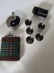 Fickpluntor 2 styck och 5 snapsglas