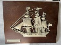 Farygstavla i brunt läder Fragata Holanda 1800