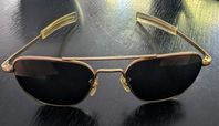 Vintage American Optical 12k GF pilotglasögon 5 1/2 tum