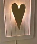 Hjärtlampa i shabby chic look 