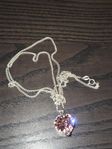 hjärta smycke halsband silver 925 CHA