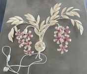 italiensk vintage vägglampa blommor och blad 