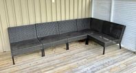 Soffa i konstrotting , utemöbler