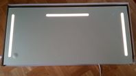 Badrumsspegel med LED-belysning, 1340x640 mm