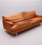 läder soffa vintage 3 sits