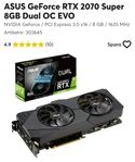 ASUS GeForce RTX 2070 Super 8GB Dual OC EVO