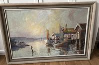 Tavla - En Johan Stångberg med kustmotiv