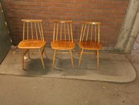 Teak faner pinnstolar