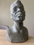 Vacker skulptur i sten marmor vintage retro art deco byst