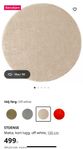 IKEA Stoense rund matta off-white