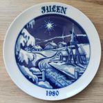 2 st Jultallrikar Hackefors år 1980 och 1972