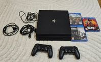 Playstation 4 PRO 1 TB med två handkontroller