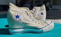 Converse Cream Lacey Knit Chuck Taylor High Hi Top