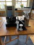 Gaggia Classic och espressokvarn m tillbehör