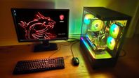 MSI Gaming Dator Setup i7|16GB|RTX 3060 Ti|M.2|WIFI|Skärm
