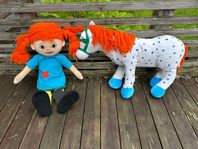 Gigantisk Pippi Långstrump med häst 