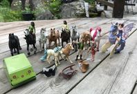Schleich hästar med tillbehör 