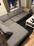 Stor Grå L-soffa