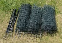 Smådjursstängsel,hundstaket ca 45 meter inkl 20+5 stolpar