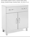 Tenzo Malibu Cabinet 2 Doors 1 Drawer White