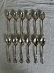 12st silver kaffeskedar från Italien.